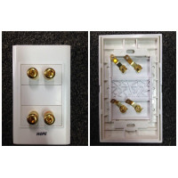 2 Speaker Wall Plate/Outlet